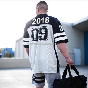 Custom High Length Jersey Print Vintage Unisex American Football <b>T</b>-<b>Shirt</b> Streetwear Jersey <b>Men's</b> Oversized <b>T</b>-<b>Shirt</b> Mesh Jersey - Product Image 3