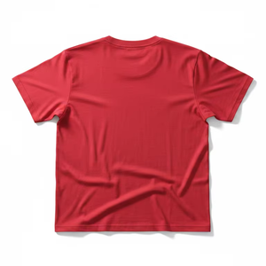 T-shirt en coton pour homme, col rond, manches courtes, décontracté, rouge, respirant, été, personnalisable avec logo, vente en gros - Product Image 6