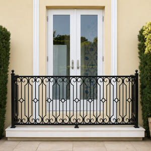 Rampe de balcon en fer forgé de luxe, balustrade décorative en métal, main courante sur mesure pour villas, maisons, hôtels et projets extérieurs - Product Image 2