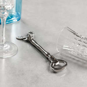 Abridor de Botellas Decorativo con Cabeza de Ciervo Plateada, Herramienta de Bar de Metal con Mango Esculpido de Ciervo, Abridor de Bebidas Premium para Cocina y Comedor - Product Image 4