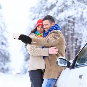 Guanti invernali unisex in maglia, touchscreen, funzionali per esterni, antivento e caldi per ciclismo e sci - Product Image 5