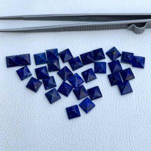 Lista para comprar lapislázuli natural de 8mm, pirámide cuadrada facetada, piedras preciosas sueltas certificadas de la mejor calidad del fabricante - Product Image 5