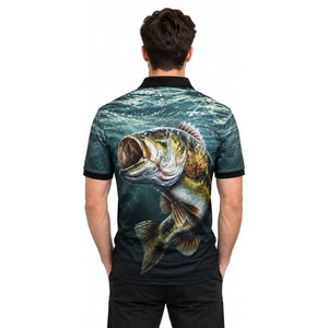 เสื้อโปโลตกปลาพิมพ์ลายแบบซับลิเมชั่นสำหรับผู้ชาย แขนสั้น แห้งเร็ว ติดกระดุม คอปก ทรงปกติ เสื้อลำลองสำหรับผู้ใหญ่ - Product Image 5