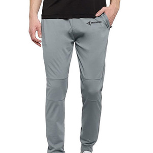 DAIZEN STAR Men's Gray Quick Dry Polyester/Cotton Sweatpants Elastic Waist Drawstring Casual Joggers Side Pockets Midweight - Product Image 4