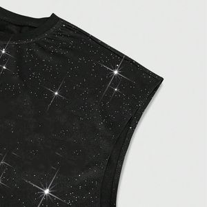 Custom Men Washed Sleeveless Tank Top Star Print Round Neck Casual Cotton Vest OEM ODM Wholesale Apparel Fashion Wear - Product Image 4