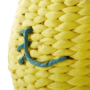 Cute Winking Face Water Hyacinth <b>Basket</b> <b>with</b> <b>Lid</b> Woven Decorative Toy Storage Bin Kids Yellow Laundry Hamper Boho - Product Image 4