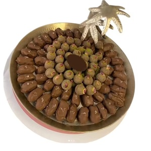 Plateau de service de luxe artisanal, vente en gros, design unique, écologique, en métal doré, plateau à chocolat design unique - Product Image 1