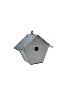 Nichoir décoratif en métal fait main pour oiseaux sauvages, abri suspendu pour jardin, boîte de nidification extérieure pour petits oiseaux, habitat pour balcon et cour arrière - Product Image 1