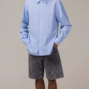 Shorts Bermuda Homme Taille Mi-Haute en Toile Lavée Style Urbain avec Cordon de Serrage 100% Coton Respirant Anti-Plis - Product Image 4