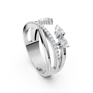Pear Cut Moissanite Engagement Ring Set <b>Sterling</b> <b>Silver</b> Prong Setting Trendy Luxury Women's <b>Wedding</b> <b>Band</b> Stackable Design - Product Image 3