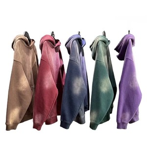 Sudadera con Capucha Oversize para Hombre, Último Modelo 2026, de Forro Polar con Efecto Degradado Lavado, con Bolsillo Canguro, Top Casual de Otoño - Product Image 6