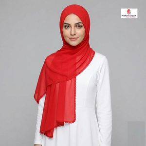 Soft Drape Neckwear Fabric Cotton Viscose Polyester Blend Lightweight <b>Scarf</b> Textile OEM ODM Private Label Manufacturer Supplier - Product Image 6