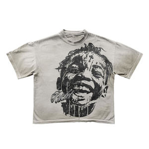 Camiseta de Gran Tamaño para Hombre con Estampado DTG, Impresión Directa en Prenda, Algodón Grueso, Corte Holgado, Cuello Redondo, Manga Corta, Estilo Urbano Moderno - Product Image 2