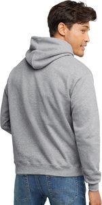 เสื้อฮู้ดซิปผ้าฟลีซทรงบ็อกซี่สำหรับผู้ชาย สีพื้นเรียบง่าย สไตล์ลำลอง สตรีทแวร์ - Product Image 3