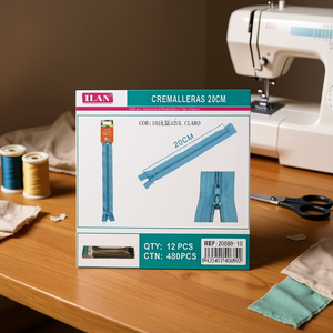 Fermeture éclair Ilan 20 cm, couleur bleu clair, pour travaux de couture - Product Image 2