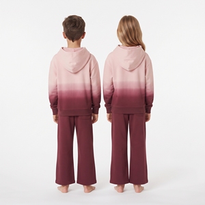 Conjunto Deportivo Informal para Niños, Sudadera con Capucha Sublimada de Dos Tonos, Pantalones Anchos, Ropa Deportiva Personalizada al por Mayor - Product Image 2