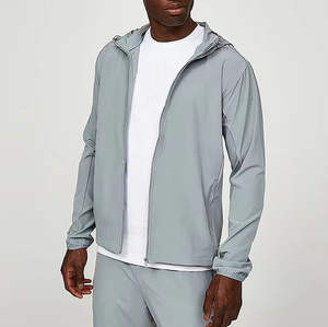 Ensemble coupe-vent léger et imperméable en polyester et nylon pour homme, survêtement de sport d'extérieur avec couleurs contrastées - Product Image 2