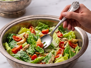 Elegant Metal Salad <b>Servers</b> High Mirror Polish With Ornate Handle Dishwasher Safe For Household Party And Restaurants - Product Image 6