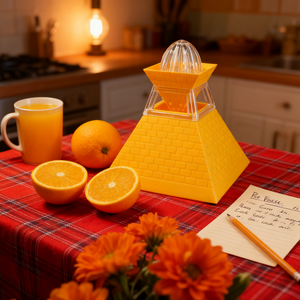 Exprimidor Manual de Cítricos en Forma de Pirámide, Prensa Manual para Naranjas, Limones y Limas - Product Image 1