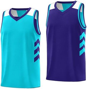 Custom Team Wear Double Sided Reversible Basketball Jersey Plus Size Printed Sportswear Adults Summer Quick Dry Shirts - Product Image 1