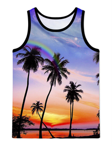 Camiseta sin Mangas Personalizada para Hombre, Sublimada, Deportiva, Ajustada, Tejido Elástico para Gimnasio, Entrenamiento y Running - Product Image 2