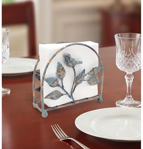 Porte-serviettes élégant en fonte, motif oiseau et arbre, design vintage, parfait pour la table, le bureau et la décoration intérieure - Product Image 6