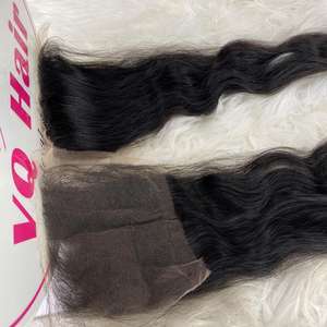 Venta al por mayor de cierres de encaje de pelo Remy vietnamita crudo 4x4 5x5 6x6 proveedores de color natural recto para Suiza - Product Image 5