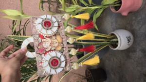 New Arrival Handcrafted Ganesha Shubh Labh Door Hanging Traditional Rajasthani <b>Decorative</b> Toran for Auspicious Home Entrance - Product Image 2