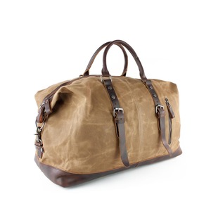Sac de voyage en toile et cuir avec fermeture éclair, grande capacité, imperméable, sac de sport, sac de week-end, sac de voyage pour une nuit, LCTB-0021 - Product Image 3