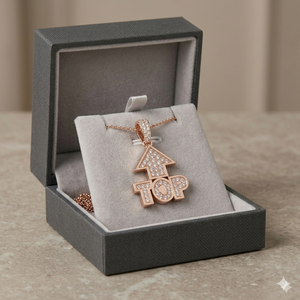 สร้อยคอ SHRAMAN DIAMOND แบบปรับแต่งได้ พร้อมจี้รูปตัวอักษรแบบเขียนด้วยลายมือ ตัวเรือนทองคำชมพู 10K ประดับเพชรโมอิสซาไนต์ สไตล์ฮิปฮอป - Product Image 4