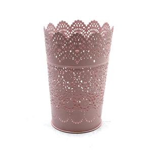Bougeoir en fer rose pour décoration de la maison, bocal et vases à bougie en poudre - Product Image 1