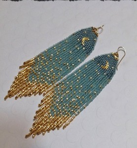 Pendientes Bohemios Creativos Hechos a Mano con Cuentas de Semillas para Mujer, con Diseño de Pintura de Paisaje y Borlas Colgantes, Suministros de Abalorios - Product Image 3