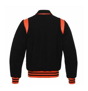 Blouson universitaire de baseball personnalisé 2024 avec logo en chenille pour homme, en tissu de laine de haute qualité, manches en cuir fin, style bomber, col montant, hiver - Product Image 5
