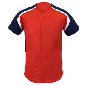 Ensemble uniforme de baseball pour hommes, blanc, marine, rouge, col en V, manches courtes, vêtements en polyester respirant, toutes saisons - Product Image 5