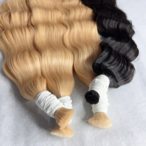 Extensions de cheveux vierges vietnamiennes non transformées à cuticule alignée vente en gros 100% vagues de cheveux humains en vrac - Product Image 1