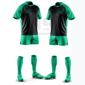 Ensemble de maillot et short de rugby personnalisés avec broderie 3D, tissu respirant, écologique et antibactérien pour les activités sportives d'équipe - Product Image 6