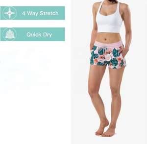 Shorts de plage pour femmes de haute qualité, nouveau design, logo imprimé personnalisé, vêtements de sport pour femmes, short de plage - Product Image 5