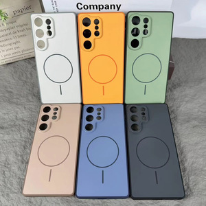 For Samsung Pure Color TPU PC <b>Phone</b> Case With Magnetic <b>Ring</b> Wireless Charging Support - Product Image 1