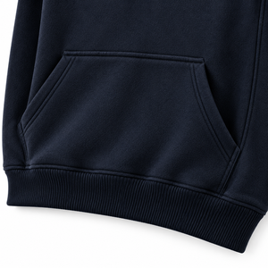 Men's Christmas Navy Hoodie Santa Sleigh Reindeer Print Pullover Fleece Sweatshirt Casual Winter Xmas Holiday Streetwear <b>Top</b> - Product Image 4
