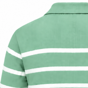 Pull à col zippé rayé pour homme, manches longues, tricoté, vente en gros, vêtements personnalisés - Product Image 4