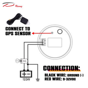Bateau marin 6in1 pour compteur automatique 85mm numérique TFT LCD noir façade Longitude GPS compteur de vitesse COG ODO ALTITUDE fonctions - Product Image 5