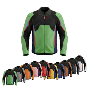 All Season Wear Custom Logo Design Motorcycle Riding Jacket CE Armor Protective Breathable Mesh Leather Racing Biker Safety Gear - Product Image 1