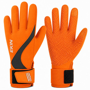 Gants de sport orange EKIN avec paume antidérapante et fermeture auto-agrippante, unisexe, pour sports nautiques - Product Image 1
