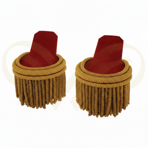 Nouvel Arrivage Épaulettes en fil métallique pour équipement de défense personnel et accessoires d'uniforme avec franges dorées - Product Image 2