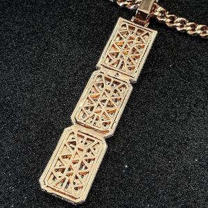 AMBER JEWELS Collar con Colgante de Jesús Unisex Chapado en Oro de 18K con Diamantes Naturales de Corte Brillante Estilo Hiphop para Uso Diario - Product Image 2