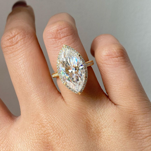 Premium VVS Moissanite Diamond Engagement <b>Ring</b> Elegant Wedding Bridal Jewelry with Brilliant Stone for Women and <b>Couples</b> - Product Image 5