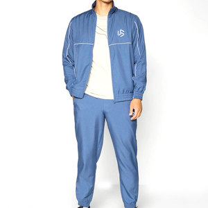 Wholesale Custom Casual Solid Breathable Lightweight Nylon Polyester Two Piece Windbreaker Tracksuits for <b>Men</b> Plus Size - Product Image 1