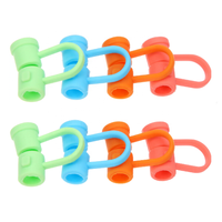 Les embouts de paille en silicone couvrent les embouts de paille à boire réutilisables mignons avec bouchon de paille anti-poussière