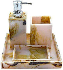 Ensemble de salle de bain en résine époxy Prestige Craft | Distributeur de savon fait main, plateau et accessoires de bain de luxe modernes de meilleure qualité - Product Image 6