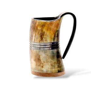 Tazas de cerveza grandes y resistentes hechas a mano con forma de cuerno son populares para servir cerveza en festivales, restaurantes y reuniones familiares. - Product Image 3